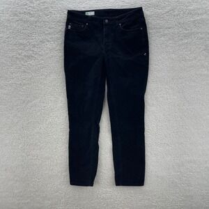 Stio Pants Womens 8 Short Black Corduroy Pinwale Tapered Organic Cotton Gorpcore